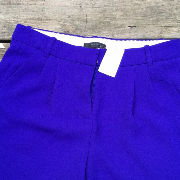NWT J Crew Purple Violet Pleated Shorts w Pockets - Picture 2 of 8
